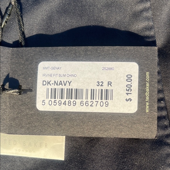 Ted Baker Black Straight Chinos - Picture 2 of 6